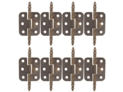 10 Bisagras Antiguas De Hierro Decorativas Para Puertas De Armario Y Muebles Clásicos 7,10x3,50x0,50cm