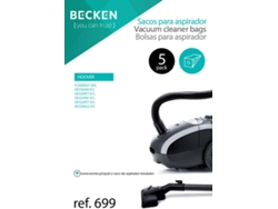 5 Bolsas para Aspirador BECKEN REF 699