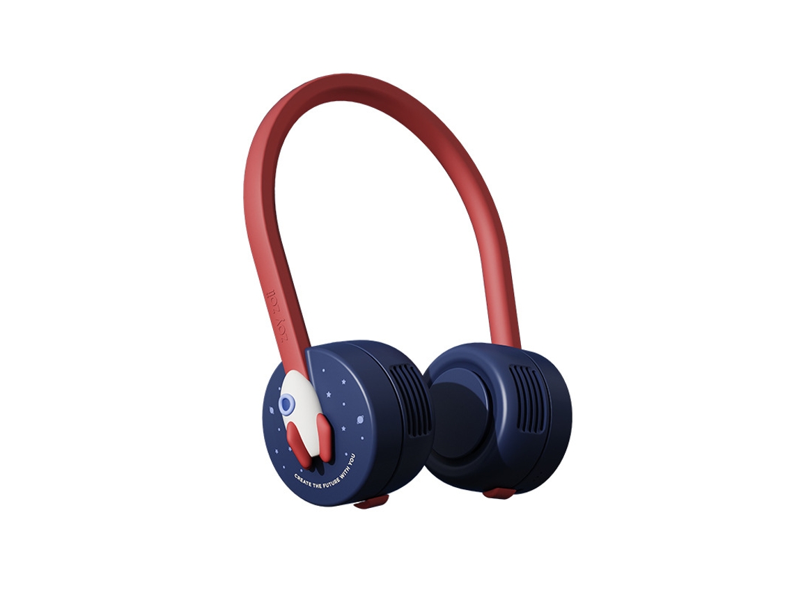 Mini Ventilador De Cuello (rojo Y Azul), Ventilador Para Niños, Recargable Por Usb, Sin Aspas, Mini Ventilador De Cuello Portátil
