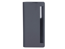 Capa De Couro Flip Com Janela Inteligente E Suporte Para Huawei Mate X2 Azul Escuro