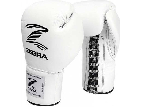 Guantes de Boxeo ZEBRA Pro (Blanco - 18 OZ)