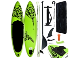 Tabla de paddle surf VIDAXL Verde PVC ( 305x76x15 cm)
