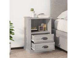 Mesitas de Noche 2 Pzs 43X36X60 Cm Gris Sonoma