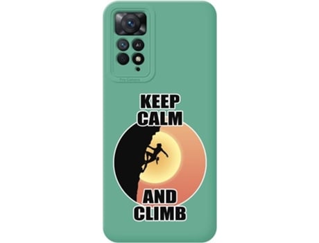 Carcasa Xiaomi Redmi Note 11 Pro TUMUNDOSMARTPHONE Silicona Líquida Dibujos Mujer Escalada Verde