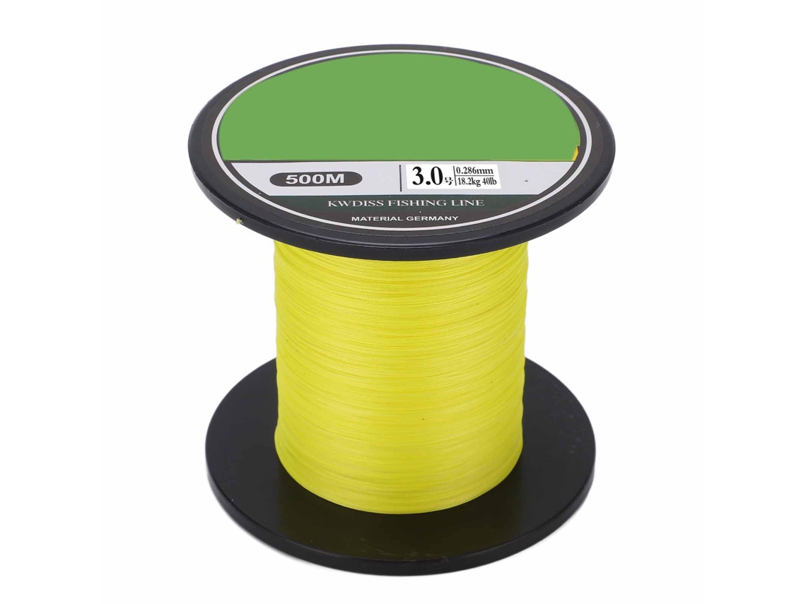 Hilo De Pesca Trenzado De 8 Hebras, 500 M, Pe, Ultrarresistente, Amarillo, Para Pesca En El Mar 3.0
