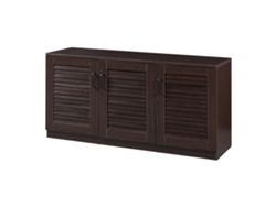 Mueble zapatero Løten 6 compartimentos para 12 pares MDF 62 x 125 x 36 cm - Efecto wengué [EN.CASA]
