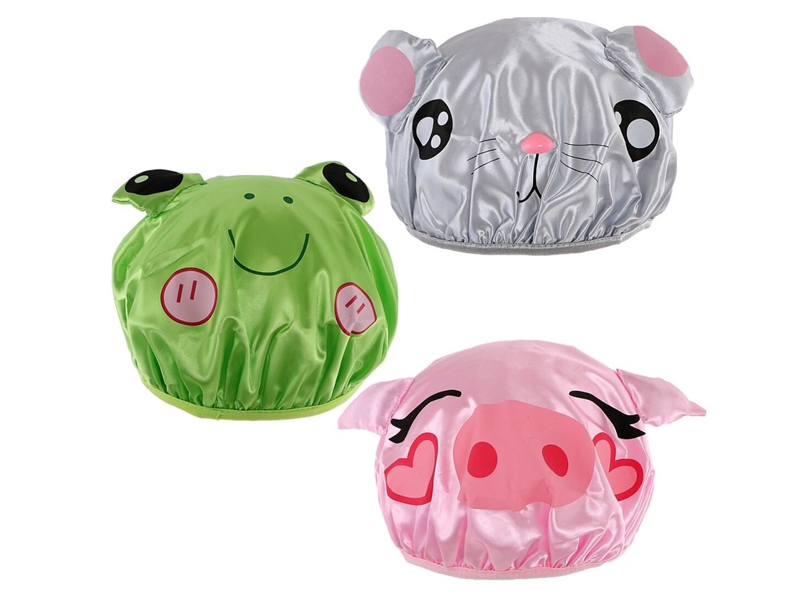 MEOIRUERY Gorros de ducha reutilizables, exterior de tela suave con interior impermeable de alta calidad, perfectos para mantener el cabello de tus hijos seco y