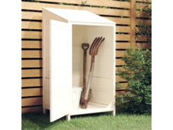 Caseta de jardín 55x52x112 cm madera maciza de abeto blanco LOVELY HOME