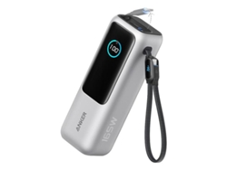 Power Bank Anker 25k 165w Built-in Usb C Cable Retractil Silver