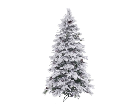 Árbol de Navidad Blanco Verde PVC Metal Polietileno 180 cm