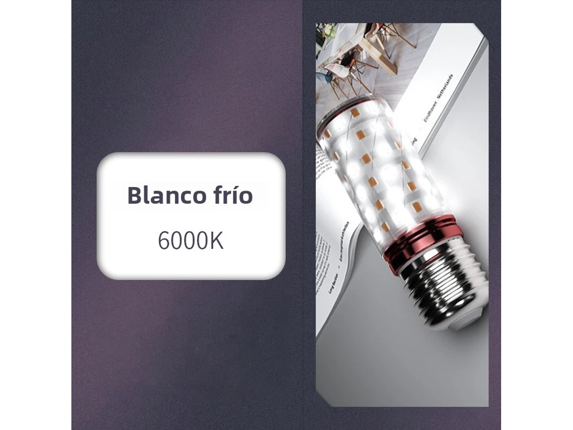 10 bombillas LED tipo maíz, chip SMD2835 (blanco frío, 15 W, casquillo E27)