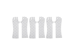 3 Pares De Guantes Uv Sin Dedos Con Un Bonito Estampado De Corazones Para Secador De Uñas De Gel - Protección Uv Para Manicuras
