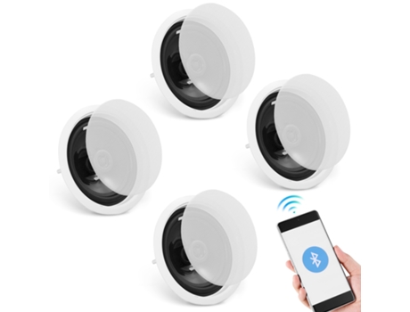 VEVOR 4 PC 6.5'' Altavoces de techo Bluetooth 150W Altavoz empotrado en pared con montaje empotrado