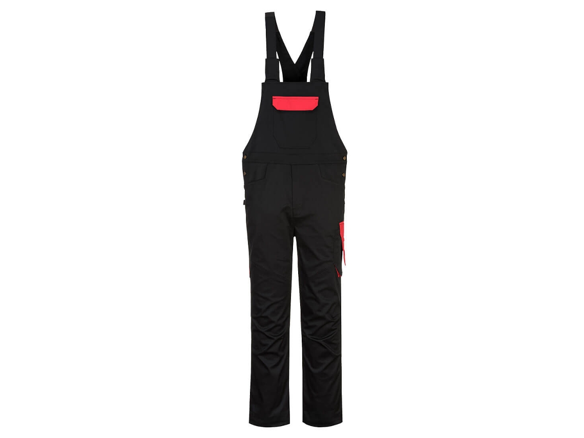 Peto de alta visibilidad Portwest Pw2 Comfort and Safety / Negro Rojo / L