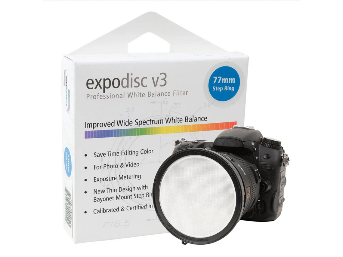 Filtro de balance de blancos EXPODISC V3 de 77 mm de Expoimaging