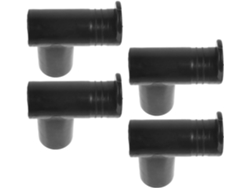 Conectores Esquina Plástico Negro Tendederos 4 Piezas Accesorios Universales Repuesto Barras Extensibles