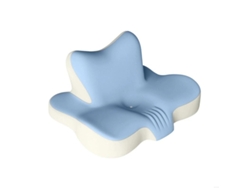 Almohada Cervical Viscoelástica, Almohada Ortopédica Ergonómica 2 En 1 Para El Dolor De Cuello, Almohada De Soporte Contorneada Azul Digitallab