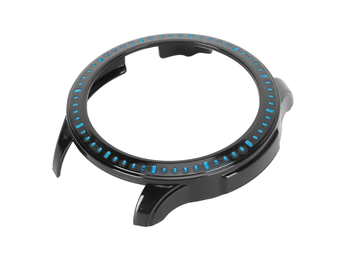 Funda protectora para Amazfit GTR 4, antigolpes, antirrayas, con borde reforzado, negra y azul