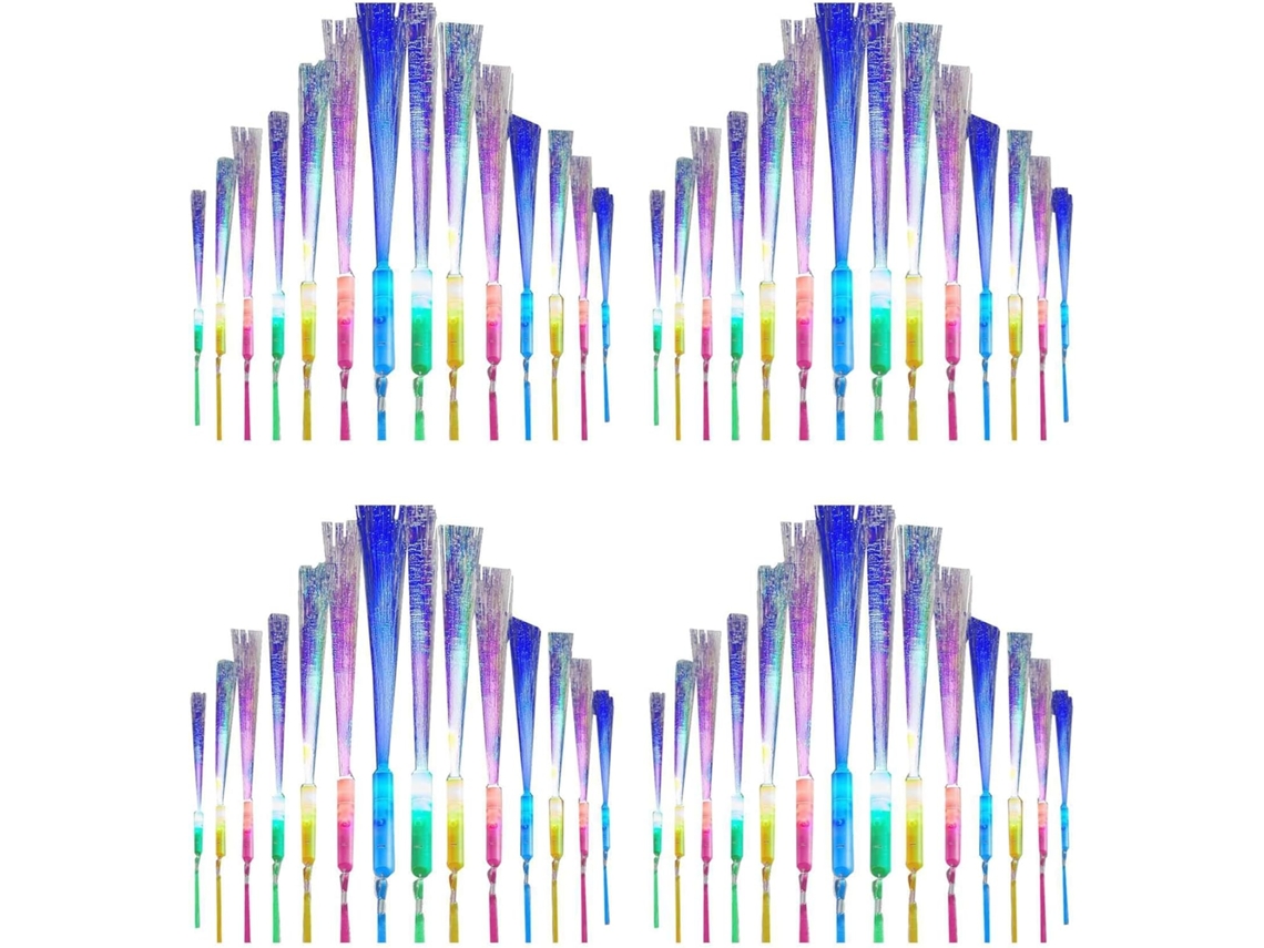 96 Varitas Luminosas Led De Fibra Óptica Con Efecto Intermitente Para Bodas, Halloween Y Navidad.