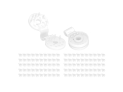 100 Clips De Plástico Resistentes Para Toldos, Jardines, Invernaderos Y Protección Exterior Contra Pájaros, Color Blanco.