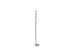 Lampara Pie Metal Cristal Cromado 22x22x162cm