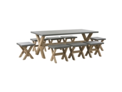 Conjunto de Jardín Olbia 213955 (Gris - Fibrocemento -100x200x75 cm)