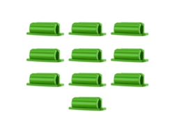 2026 10 unidades Clip adhesivo portátil para bolígrafo, pequeño soporte de anillo para bolígrafo para escritorio de oficina, verde