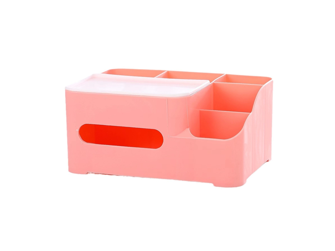 Caja Para Toallas Rectangular Multifuncional Con Control Remoto Para Sala De Estar, Color Rosa.