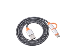 Cable De Datos 2 En 1 (interfaz Type-c Y Micro 1m Carga Rápida)