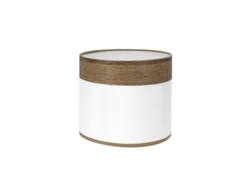 Pantalla Sobremesa Cloe Blanca/madera Oscura E14 (ø17x17x14cm)