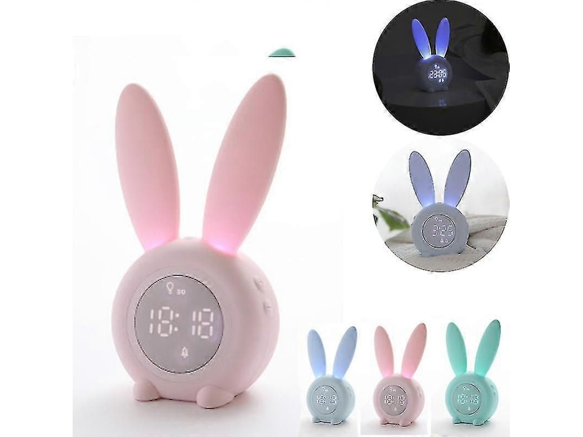 Despertador Digital Infantil, Coelhinho Fofo, Luz Noturna Para Quarto Infantil, Despertador Multifuncional