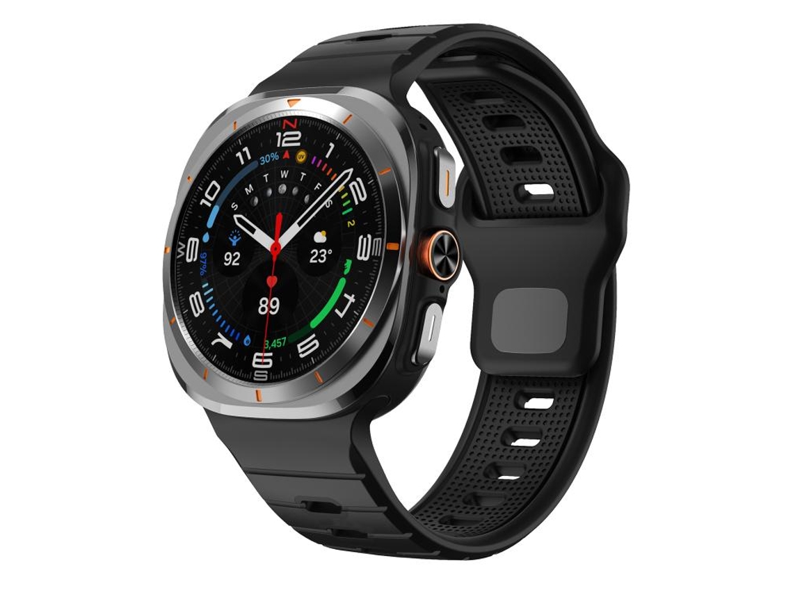 Correa de silicona para Samsung Galaxy Watch Ultra con rayas horizontales y hebilla invertida (47 mm)