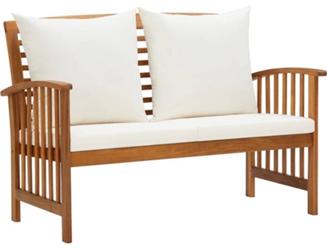 Banco de exterior VIDAXL Blanco Madera (119x67x83 cm)