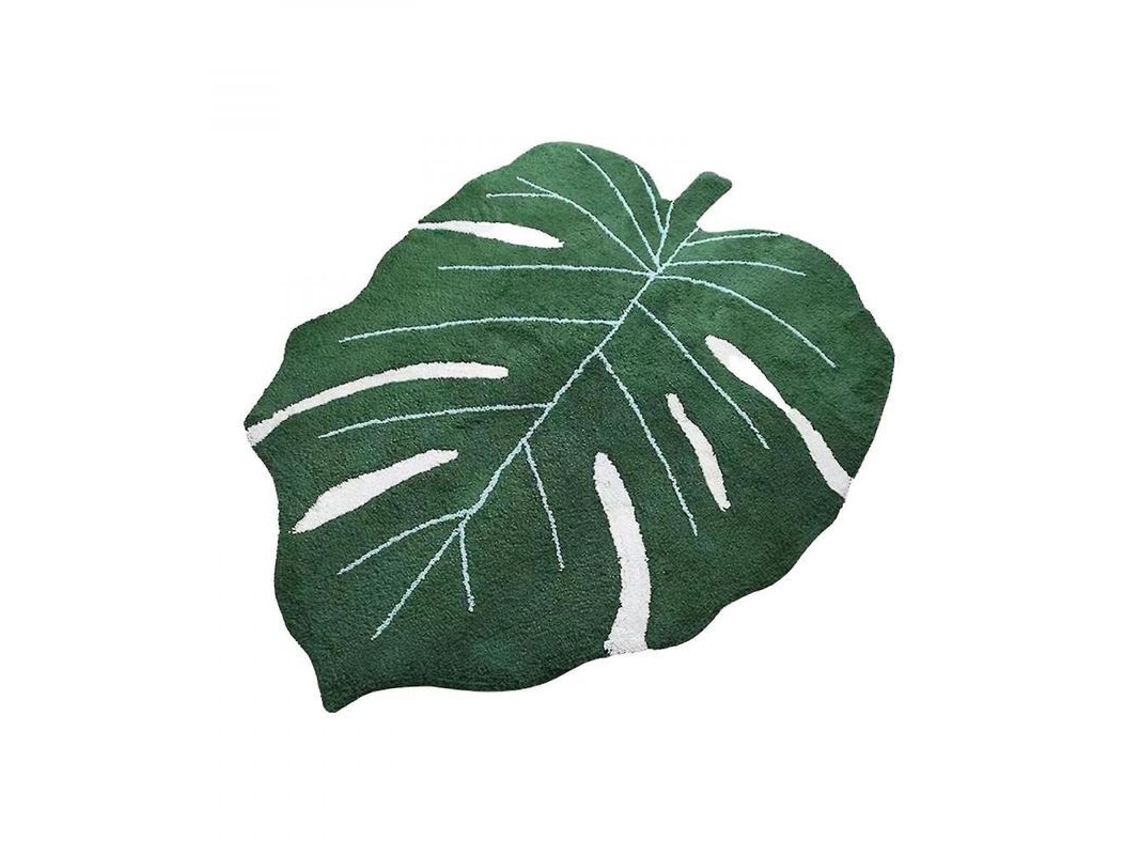 2026-11966-alfombra No Deslizante Hoja De Planta Para Baño Cocina Niños Mascotas Verde 60*90cm