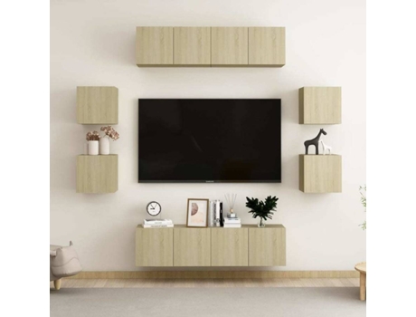 Conjunto 8 de muebles de salón VIDAXL roble Sonoma