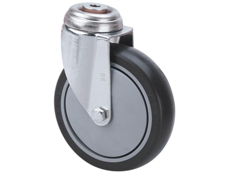 Rueda giratora agujero m12 20bha125cp-pgaisb goma gris eje bolas ALEX