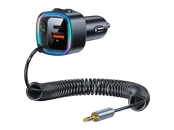 Adaptador De Carro Bluetooth 5.4 Aux, Usb Duplo C/a, Viva Voz, Suporte Para Unidade Flash Usb Yizhood (preto)