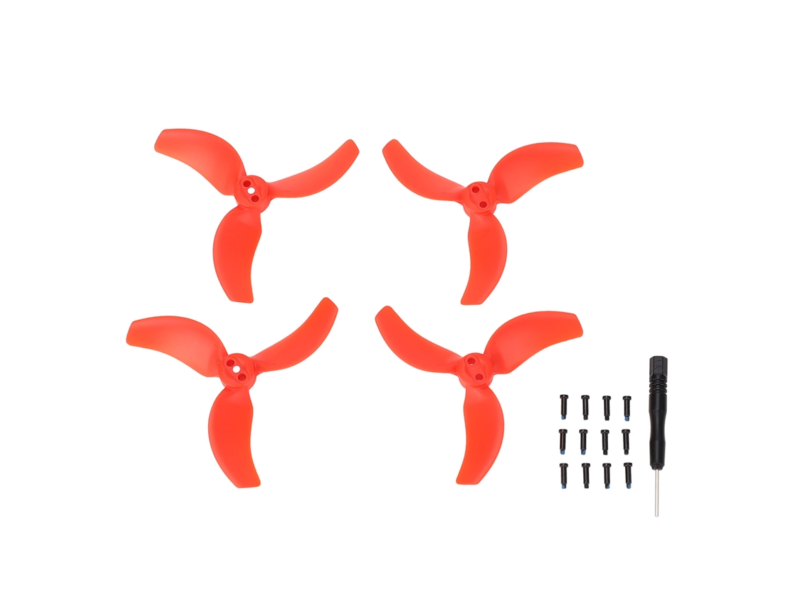 4 Hélices De Repuesto Para Dron Avata 2, 3 Palas, Bajo Nivel De Ruido, Aerodinámica Mejorada, Color Rojo.