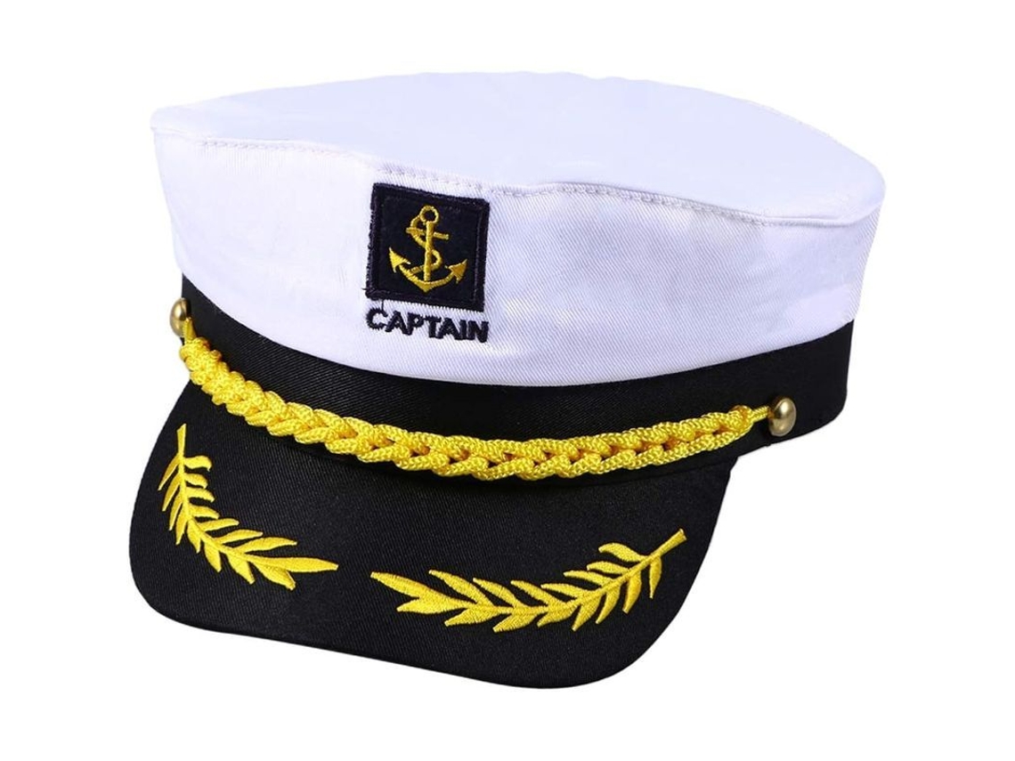 Gorra De Capitán De Marinero Para Hombre, Disfraz Náutico, Regalo Para Fiesta De Cumpleaños O Cosplay, Color Blanco.