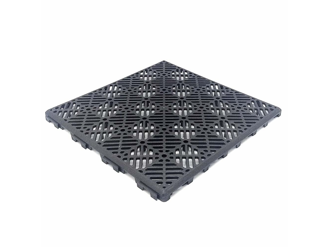 Pack Ahorro 48 Losetas Autoventiladas 30x30x1,5cm (≈4,3m² - Forja/antracita) - Suelos Piscinas, Terrazas, Césped Artificial, Perreras, Trasteros...