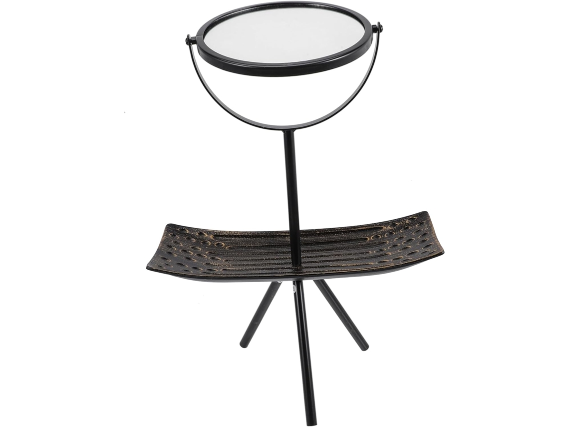 Espejo De Maquillaje Giratorio Con Bandeja Para Guardar Joyas, Ideal Para El Hogar O El Dormitorio.