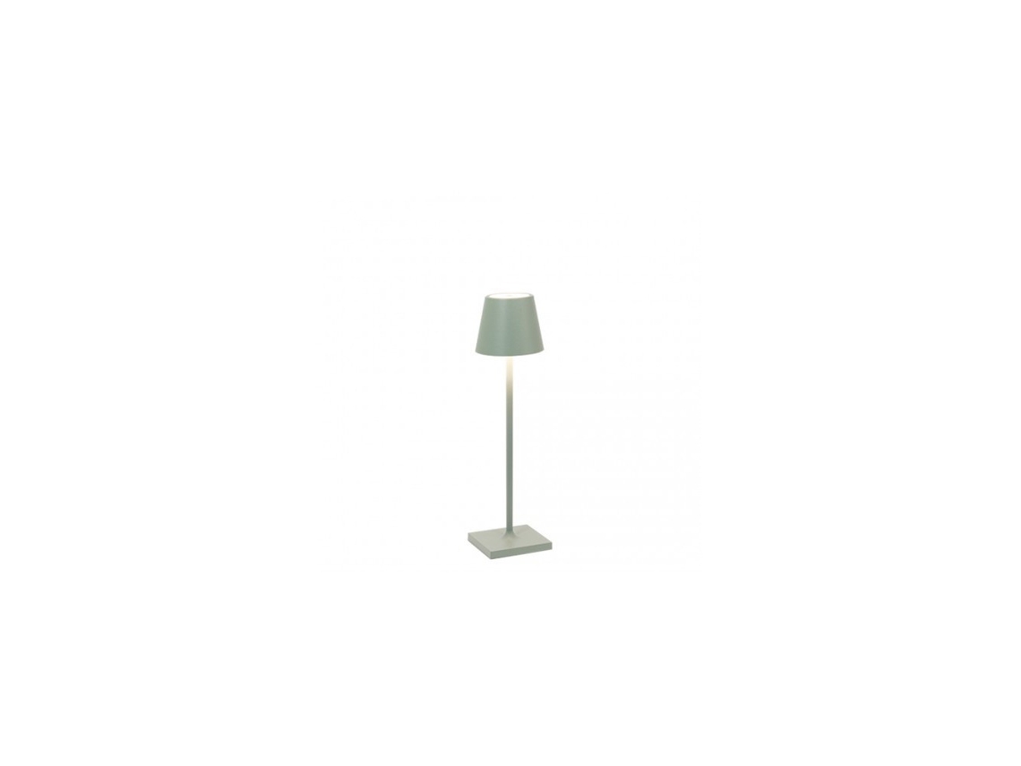 Lámpara de Mesa Poldina Pro Micro Salvia led recargable y regulable ZAFFERANO