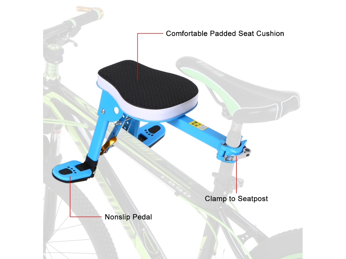 Asiento Delantero Para Bicicleta Infantil Con Hebilla De Liberación Rápida, Seguro Para Niños, Silla Para Bicicleta De Montaña.