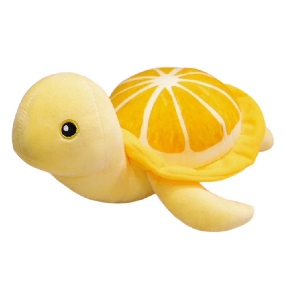 (amarillo - 35 Cm) Peluche De Tortuga Limón Con Forma De Animal Marino