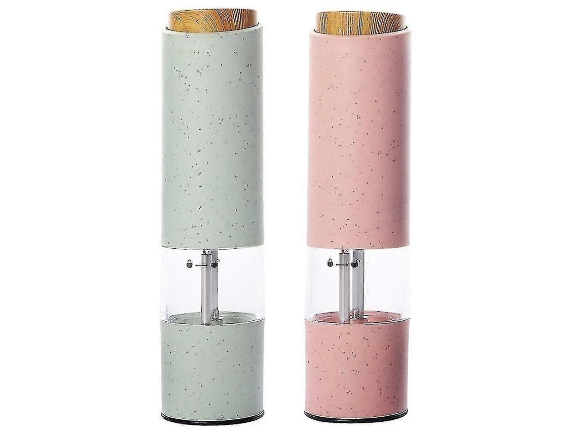 Molinillo eléctrico de sal y pimienta Rosewell, molinillo de pimienta y sal, grosor ajustable