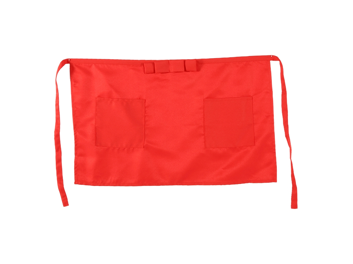 Delantal QTTVBTNA Lazo Bolsillos PVC Rojo (17x7x5)