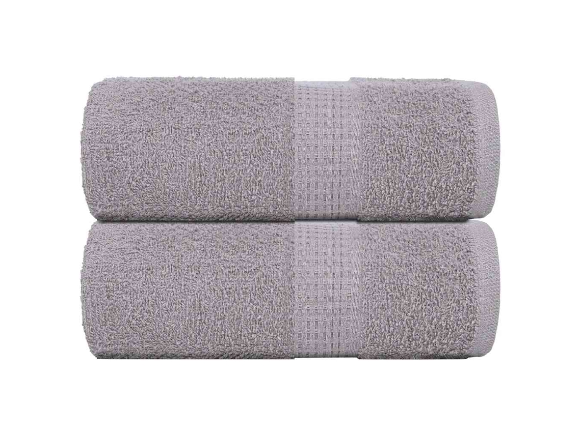 Toallas De Jabón 2 Uds Gris 30x30 Cm 360 Gsm 100 Algodón Wsd896473
