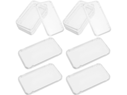 Almacenamiento Transparente 12 Piezas Postizas Organizador Compacto Apilable Puntas Presión Estuche Plástico