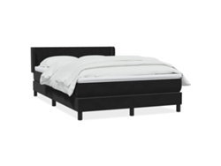 Cama Con Somier VIDAXL Negro Terciopelo (160x210 cm)