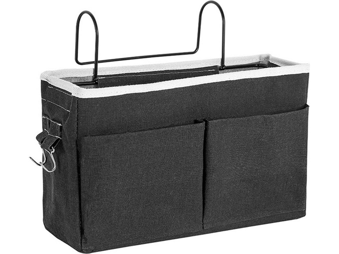 Bolsillo De Mesilla - Bolsa De Almacenamiento Para Cama - Algodón - Negro